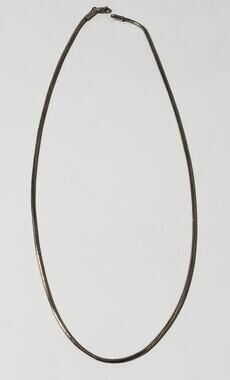 Sterling Silver Snake Chain Signed India BG 20"l.  1.3mm  14 Grams